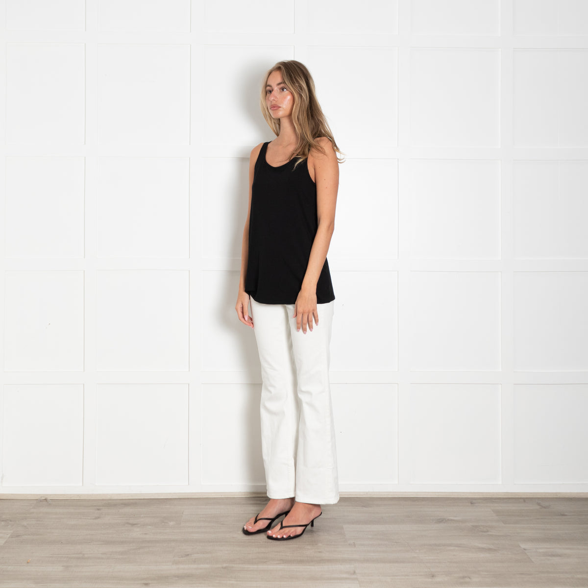 Eileen Fisher Black Jersey Vest Top