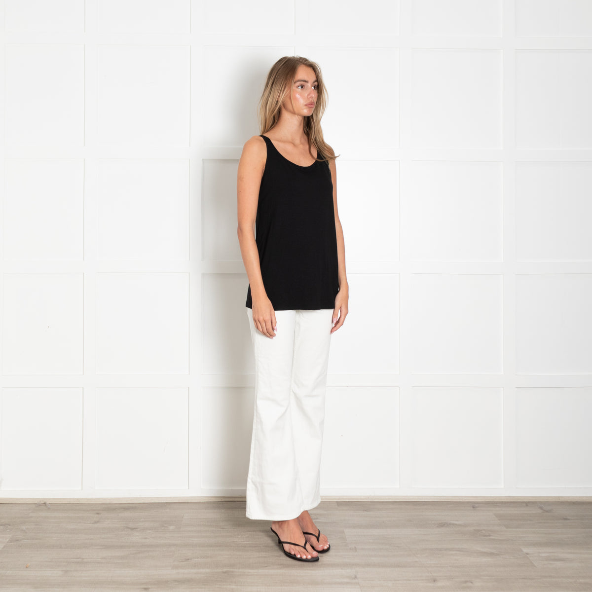 Eileen Fisher Black Jersey Vest Top