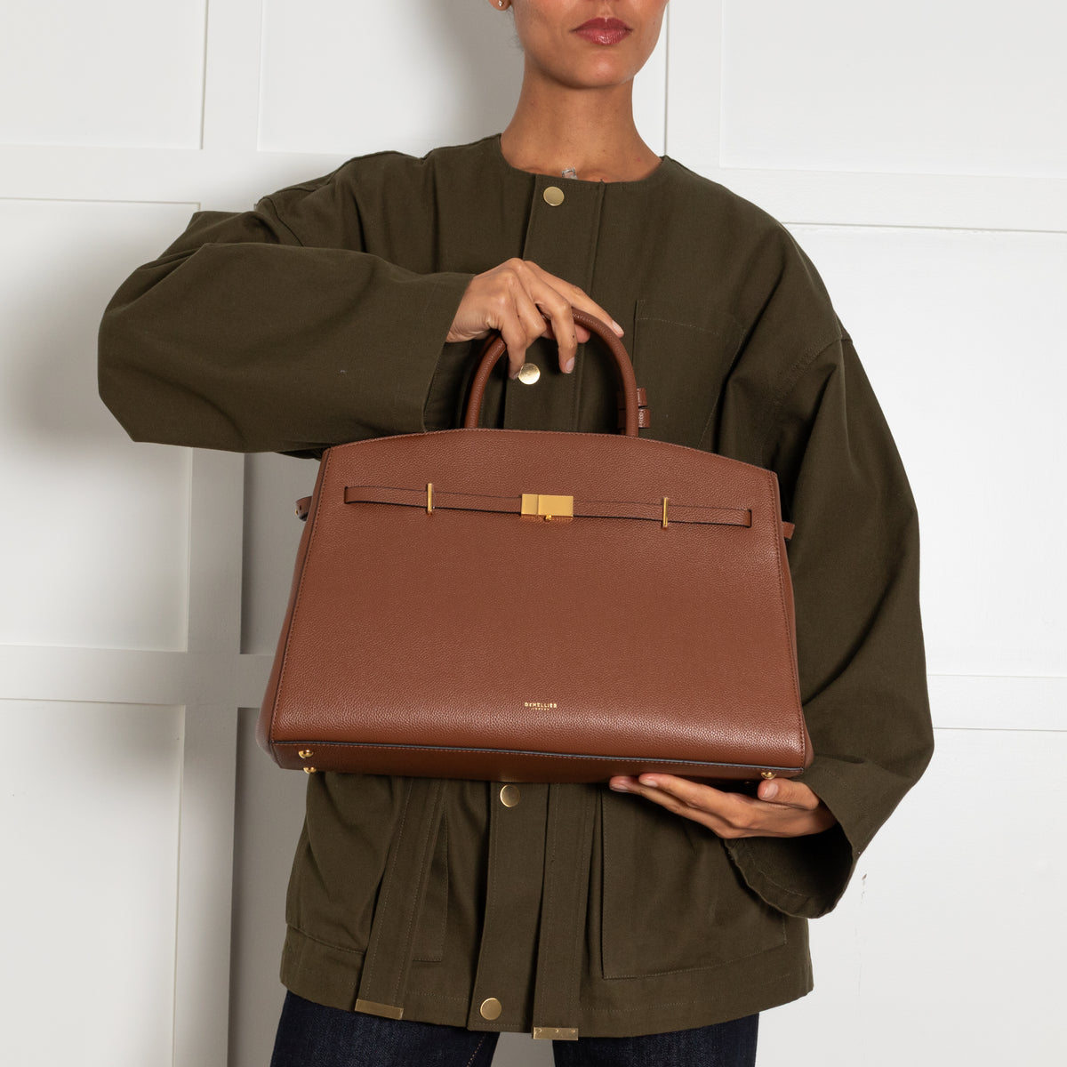 DeMellier The Hudson Brown Tan Tote
