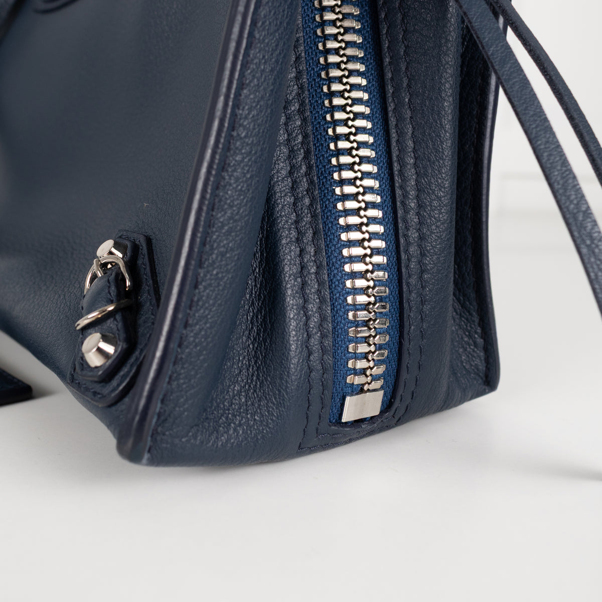 Balenciaga Navy Blue A6 Papier Moto Tote