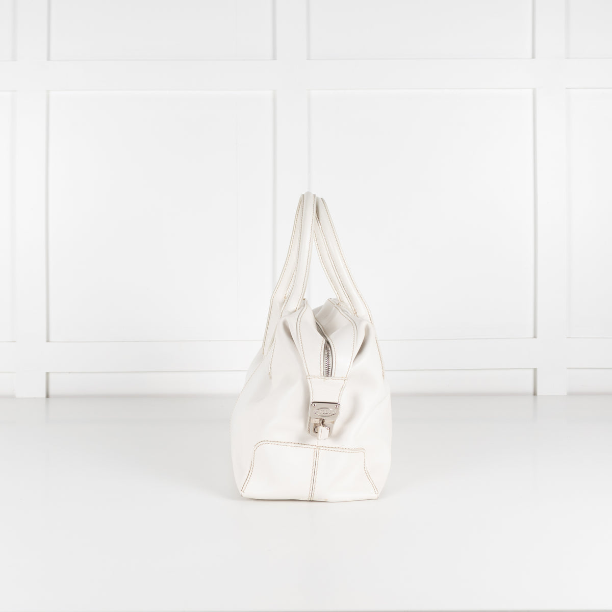 Tods Cream Leather Crossbody D-Bag