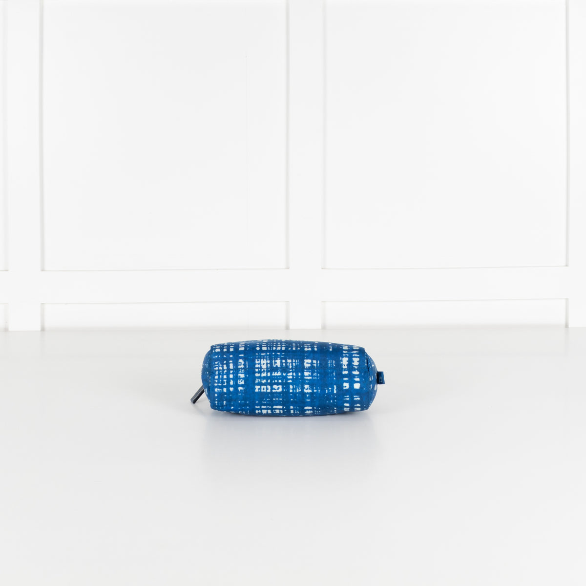 Prada Blue and White Nylon Zip Around Cosmetic Pouch