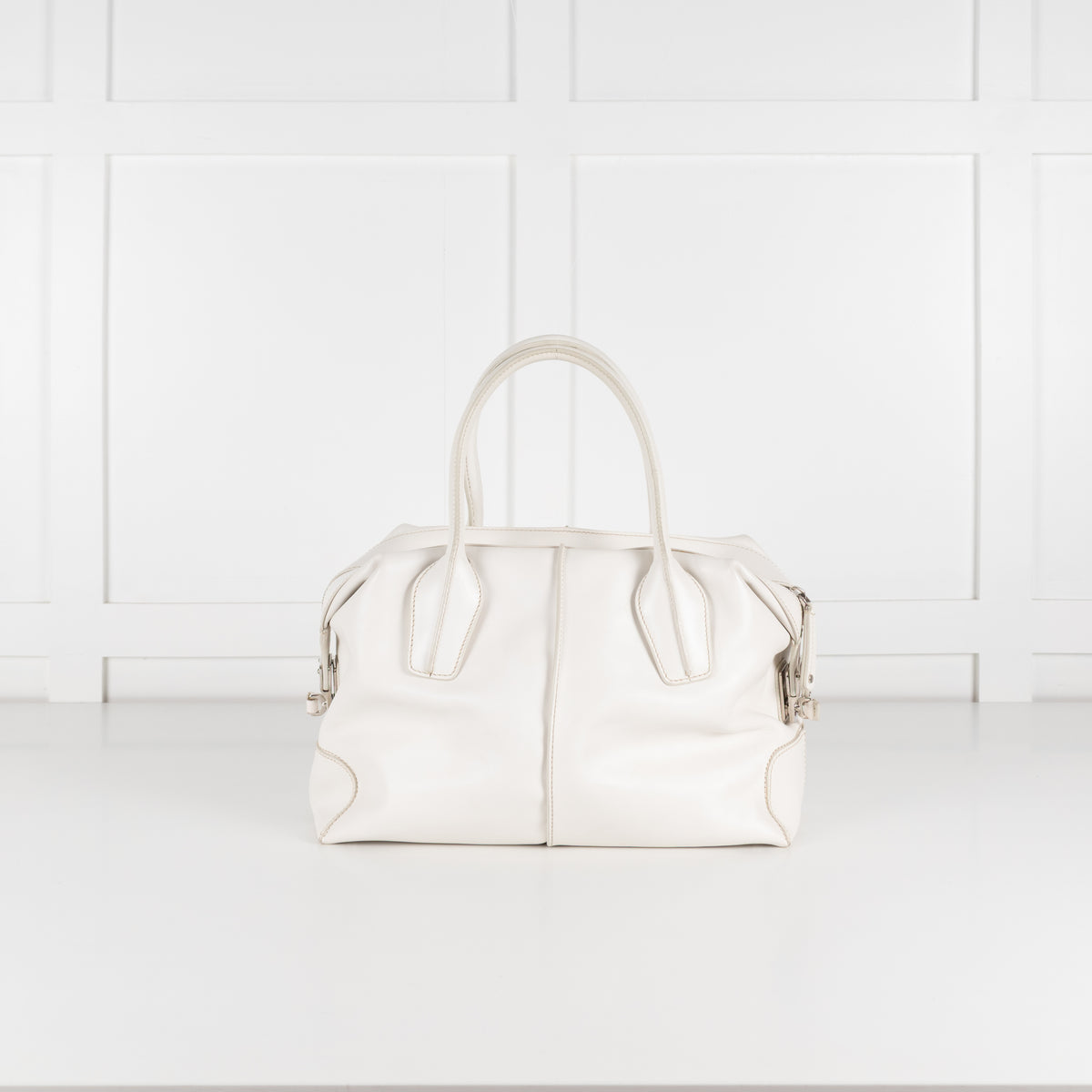 Tods Cream Leather Crossbody D-Bag