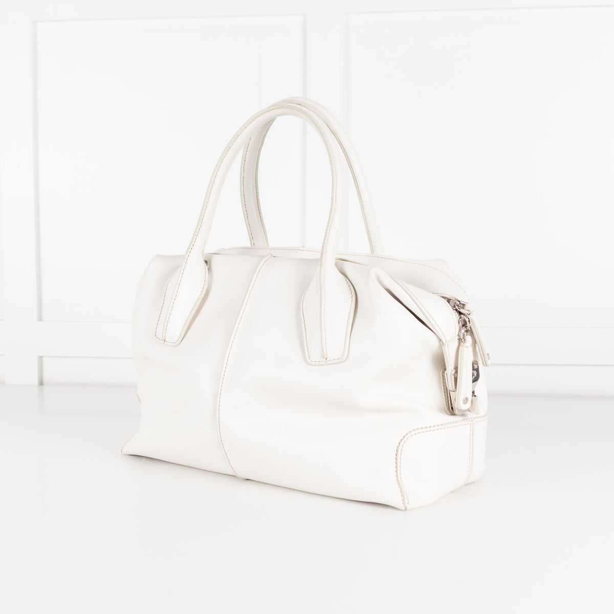 Tods Cream Leather Crossbody D-Bag