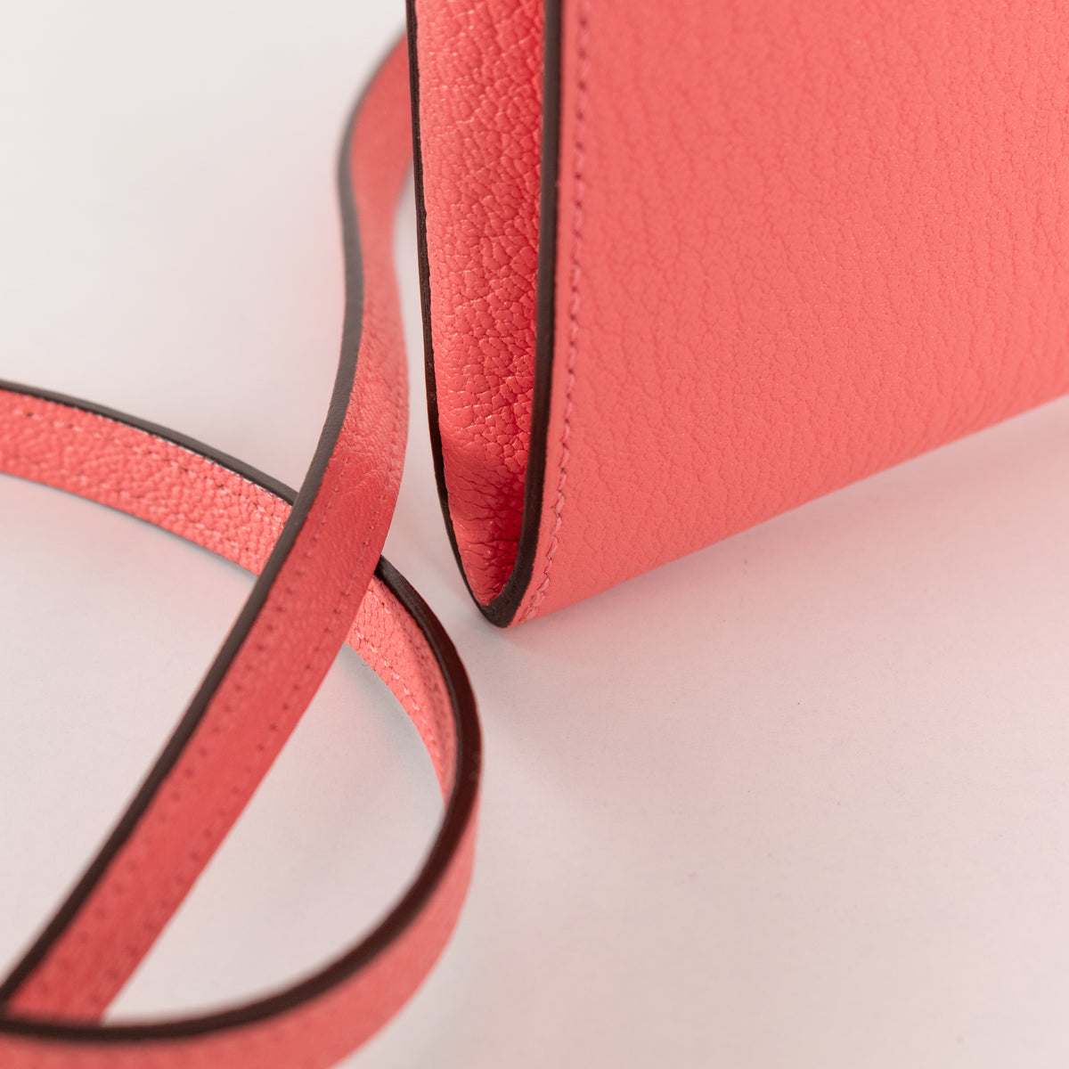 Hermes Rose d'Ete Chevre Cinhetic To Go Wallet