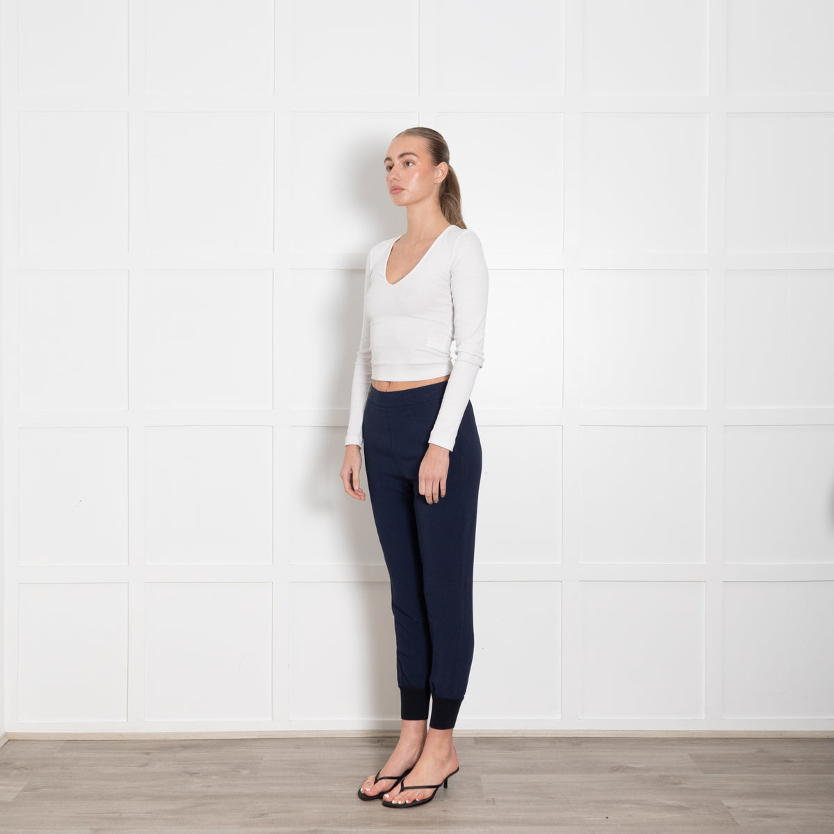 Stella McCartney Navy Blue Jogger Style Trousers