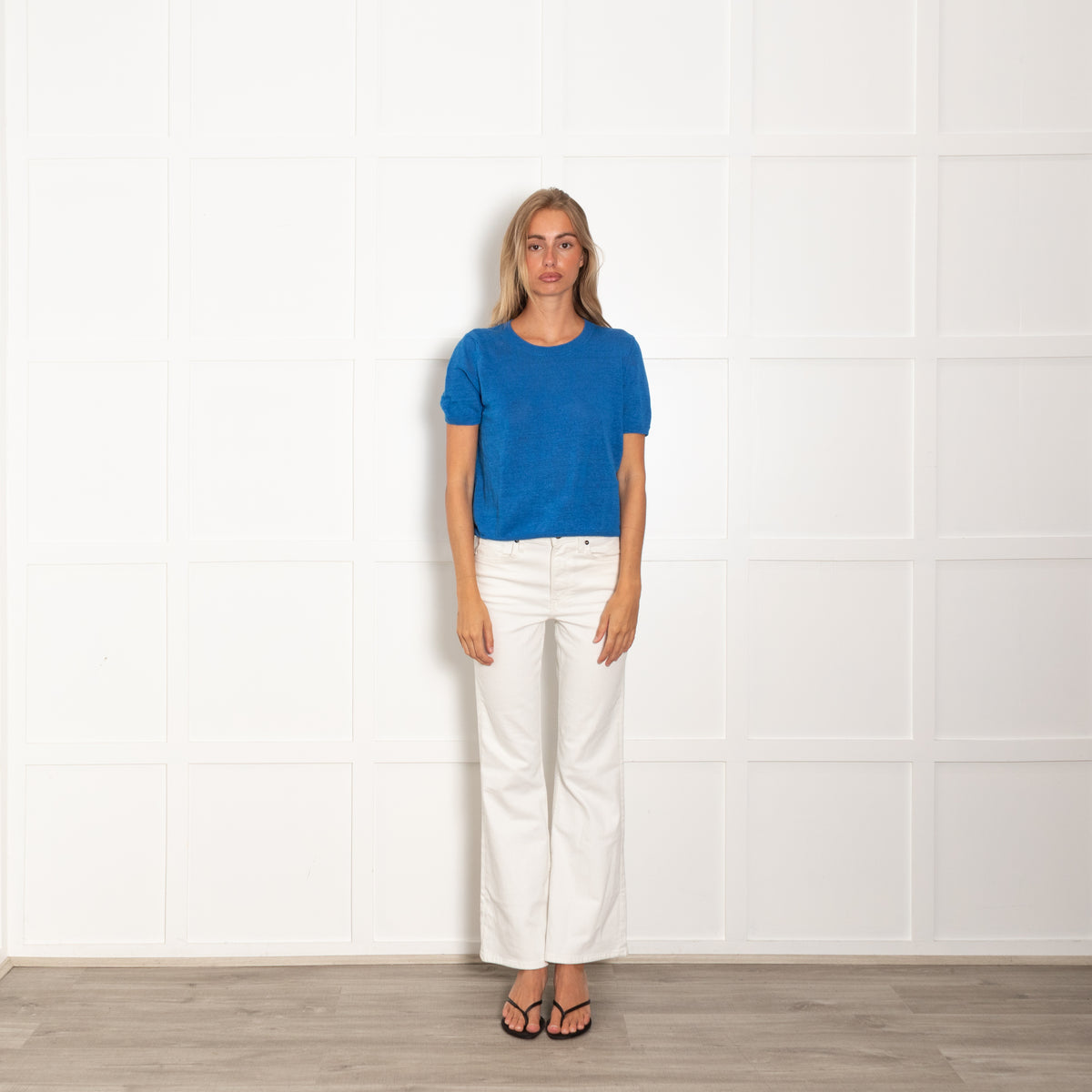 Weekend Max Mara Cobalt Blue Short Sleeved Knitted Top