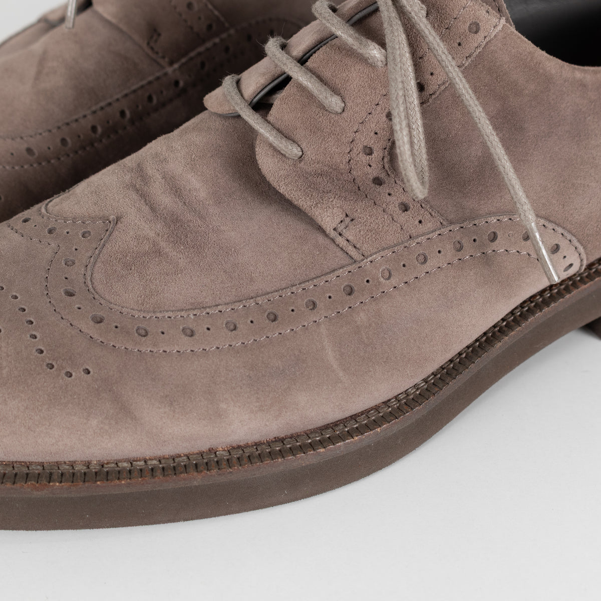 Loro Piana Grey Suede Brogue