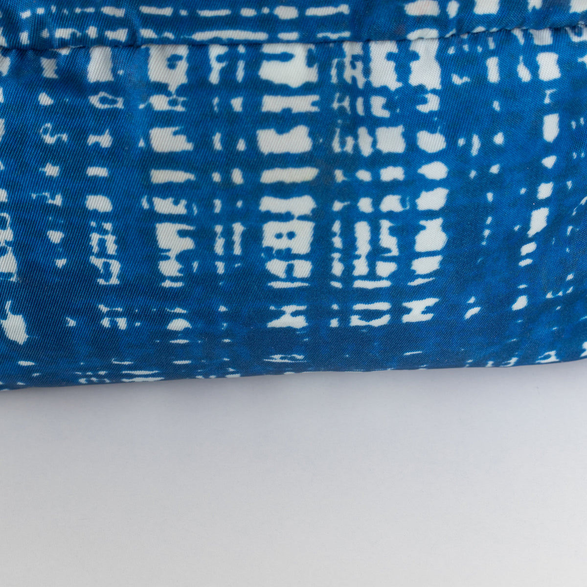 Prada Blue and White Nylon Zip Around Cosmetic Pouch