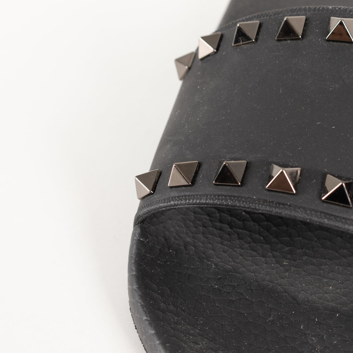Valentino Black Rockstud Rubber Slides