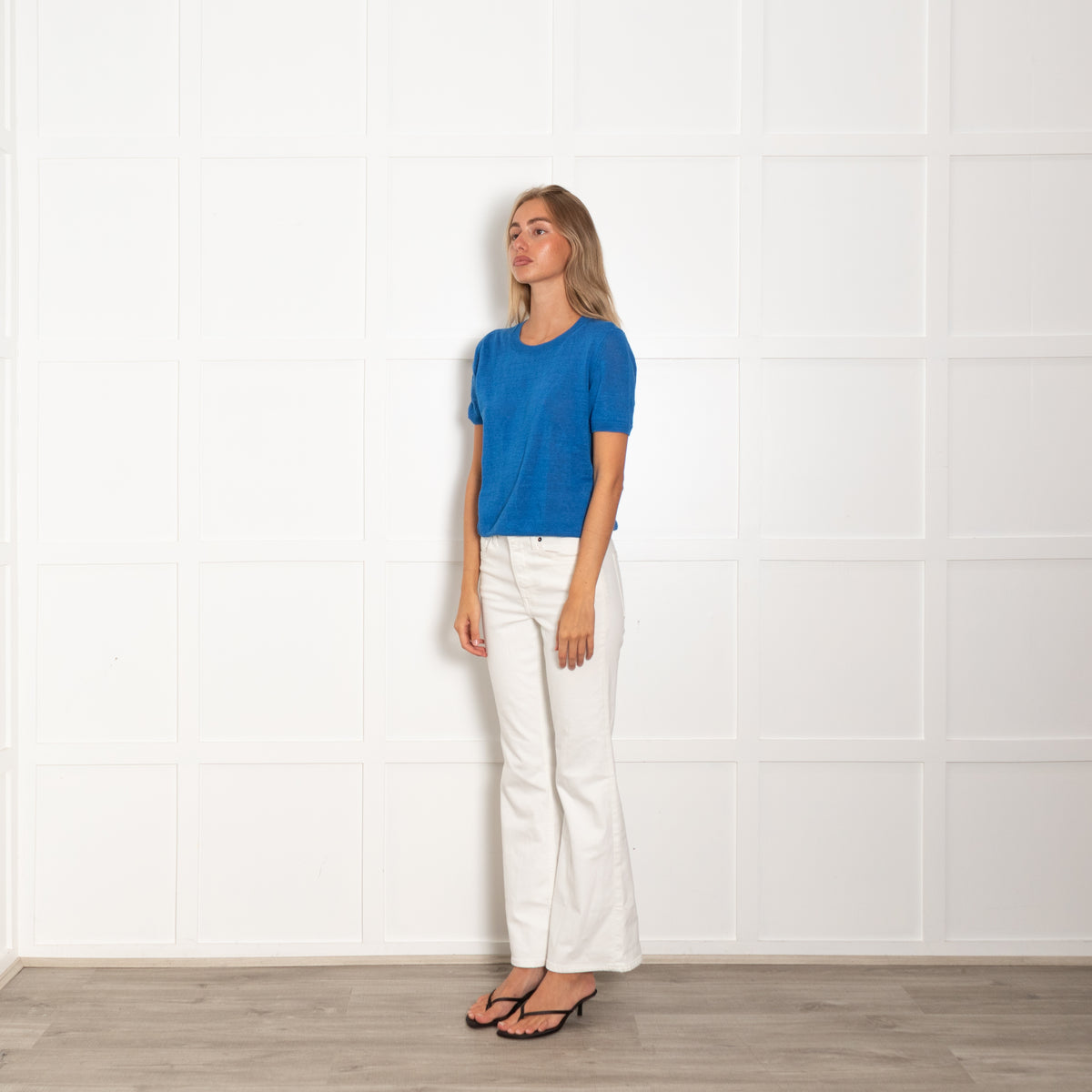 Weekend Max Mara Cobalt Blue Short Sleeved Knitted Top