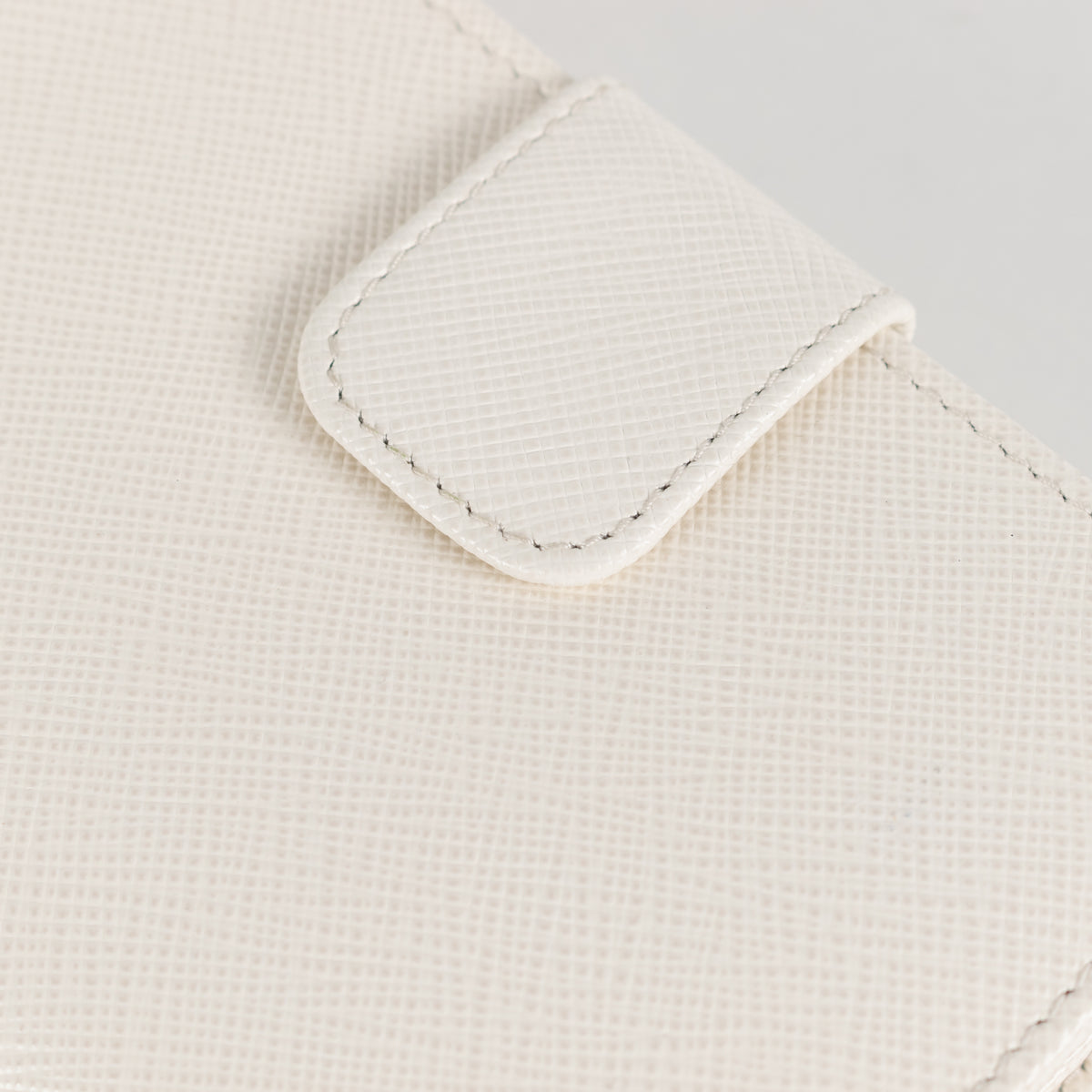 Prada White Saffiano Wallet