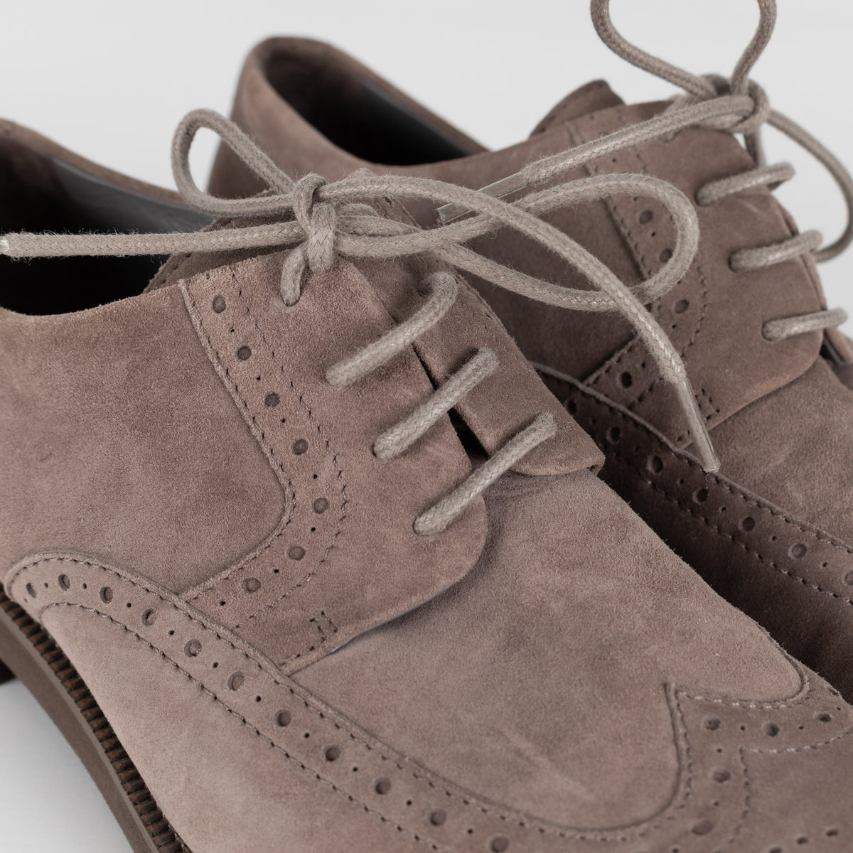 Loro Piana Grey Suede Brogue