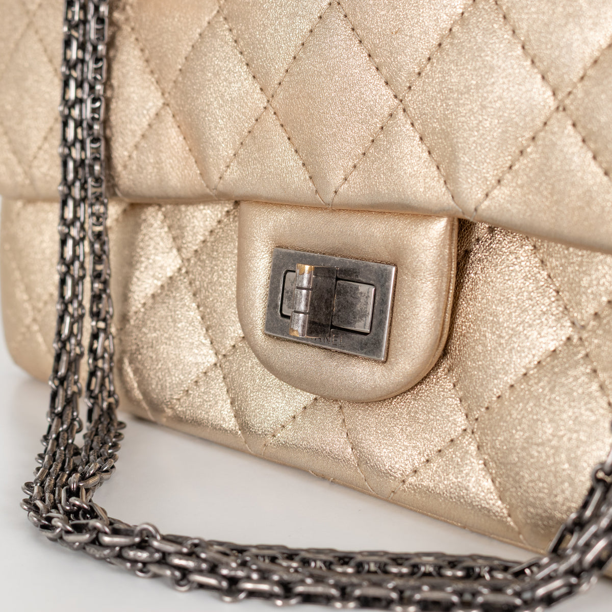 Chanel (2014) Gold Reissue Mademoiselle Maxi Double Flap