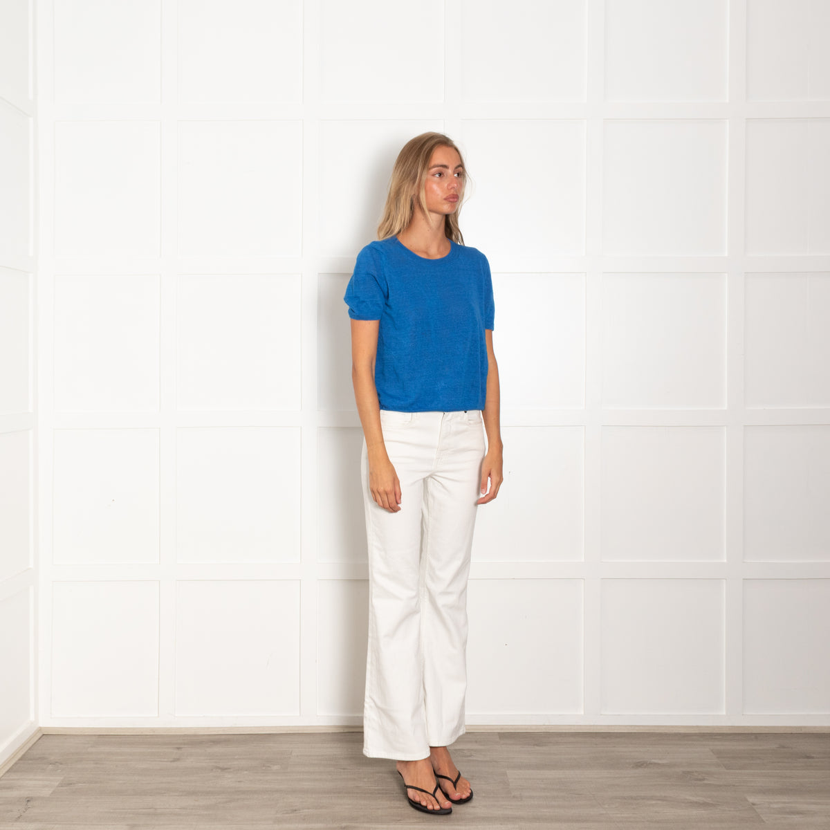 Weekend Max Mara Cobalt Blue Short Sleeved Knitted Top