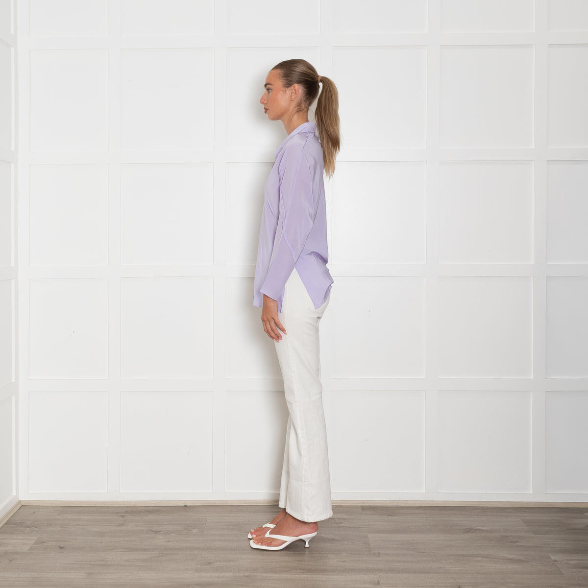 Victoria Beckham Periwinkle Seam Detail Blouse