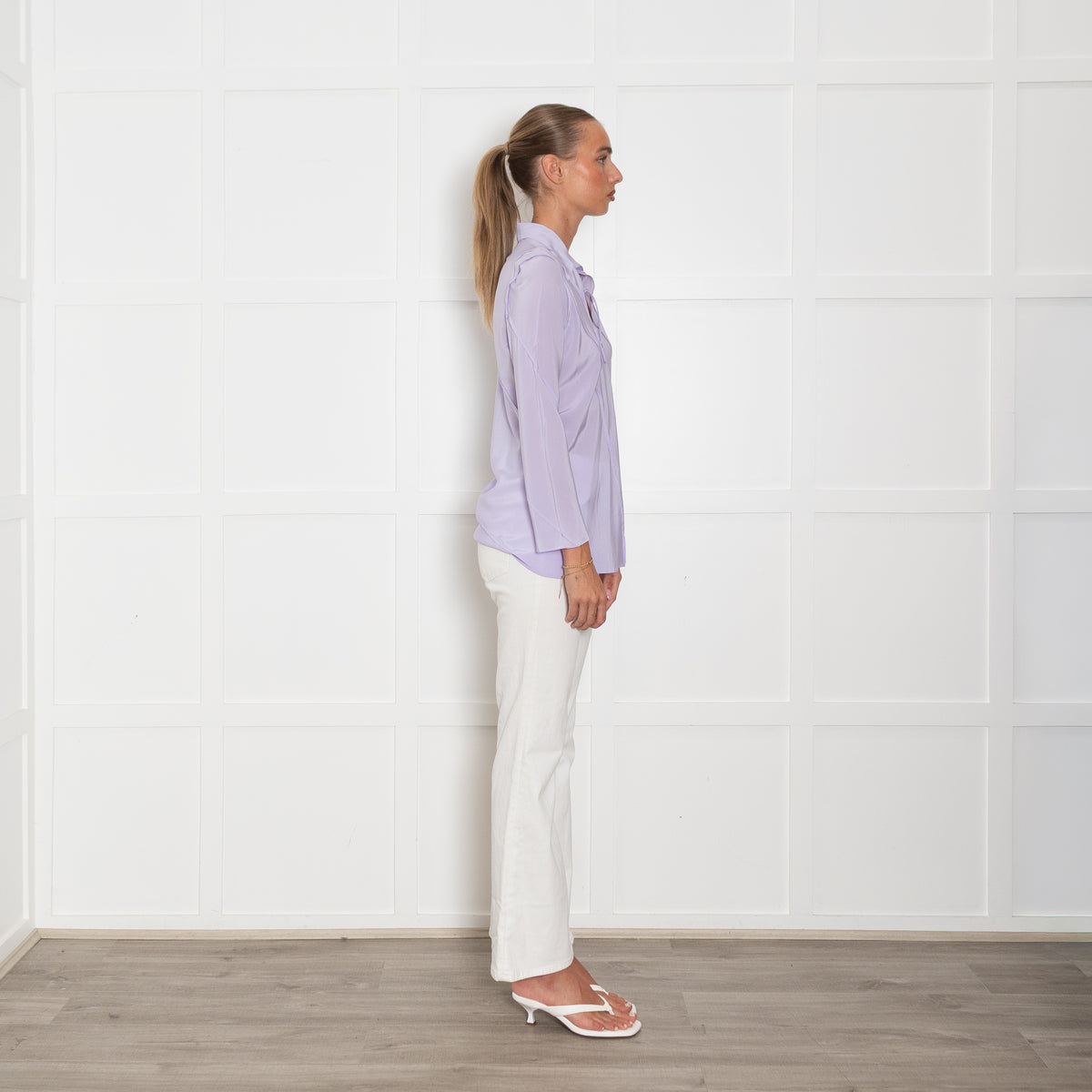 Victoria Beckham Periwinkle Seam Detail Blouse