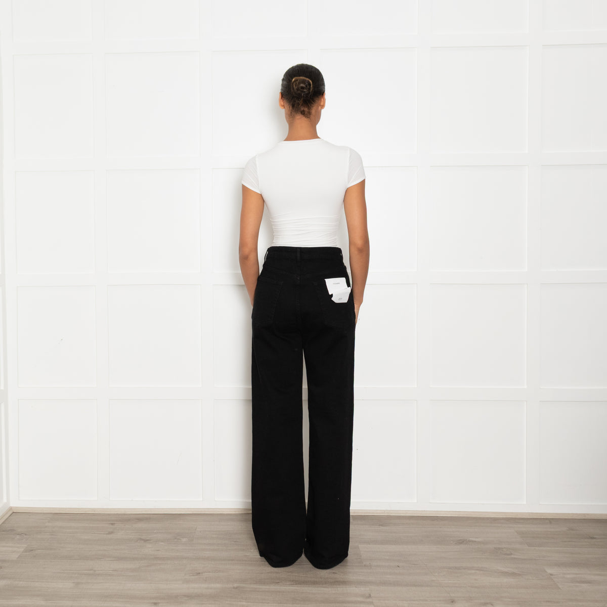 Frame Black Denim 'The Arrow' Straight Leg Jeans
