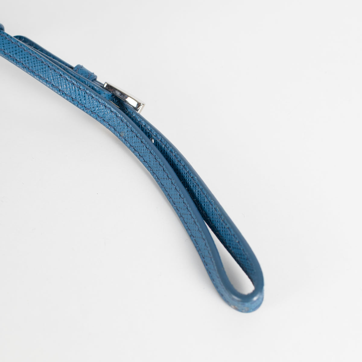 Prada Blue Nylon Zip Around Cosmetic Pouch