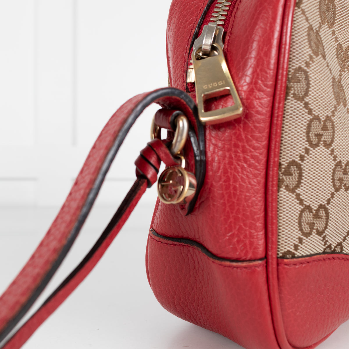 Gucci Canvas Bree Red Crossbody Bag