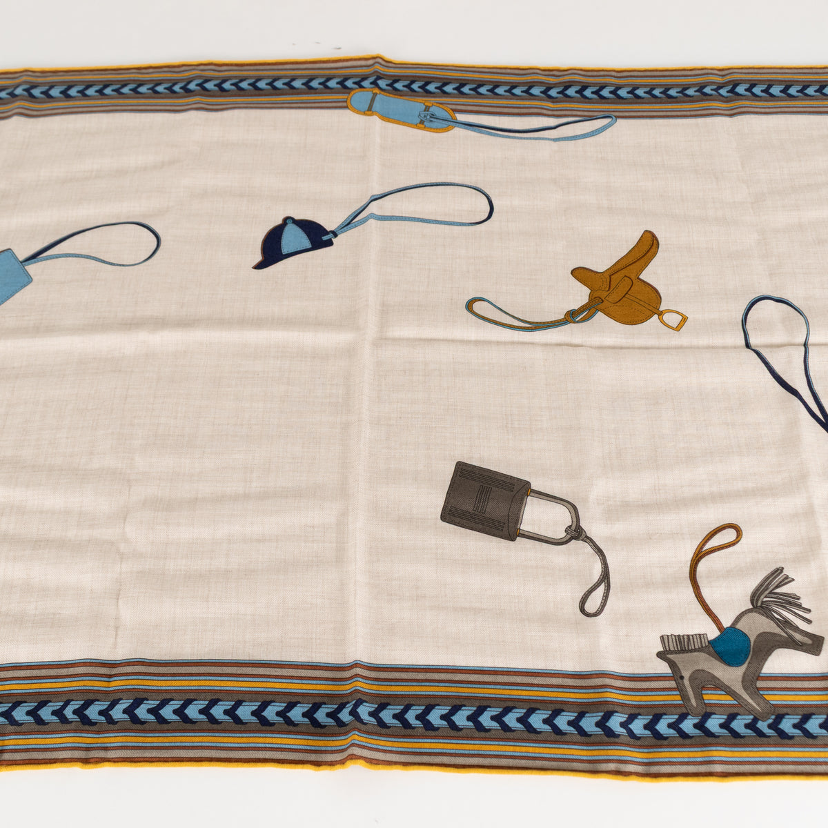 Hermes Taupe Cashmere And Silk Et Gris Gris Rectangle Scarf