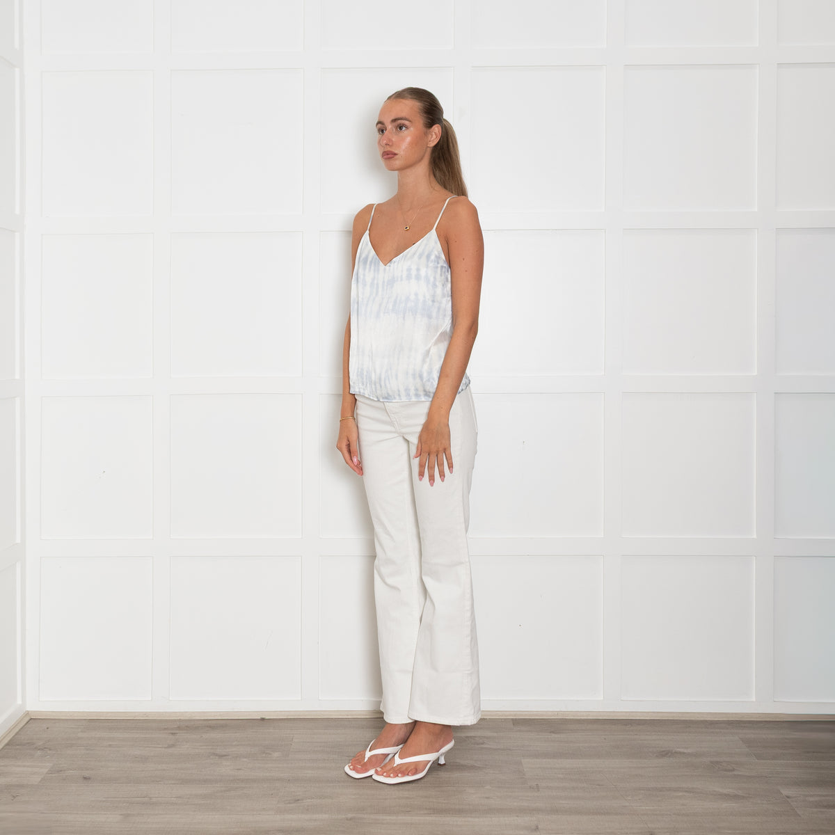 Rails Blue and White Tie Dye Camisole Top