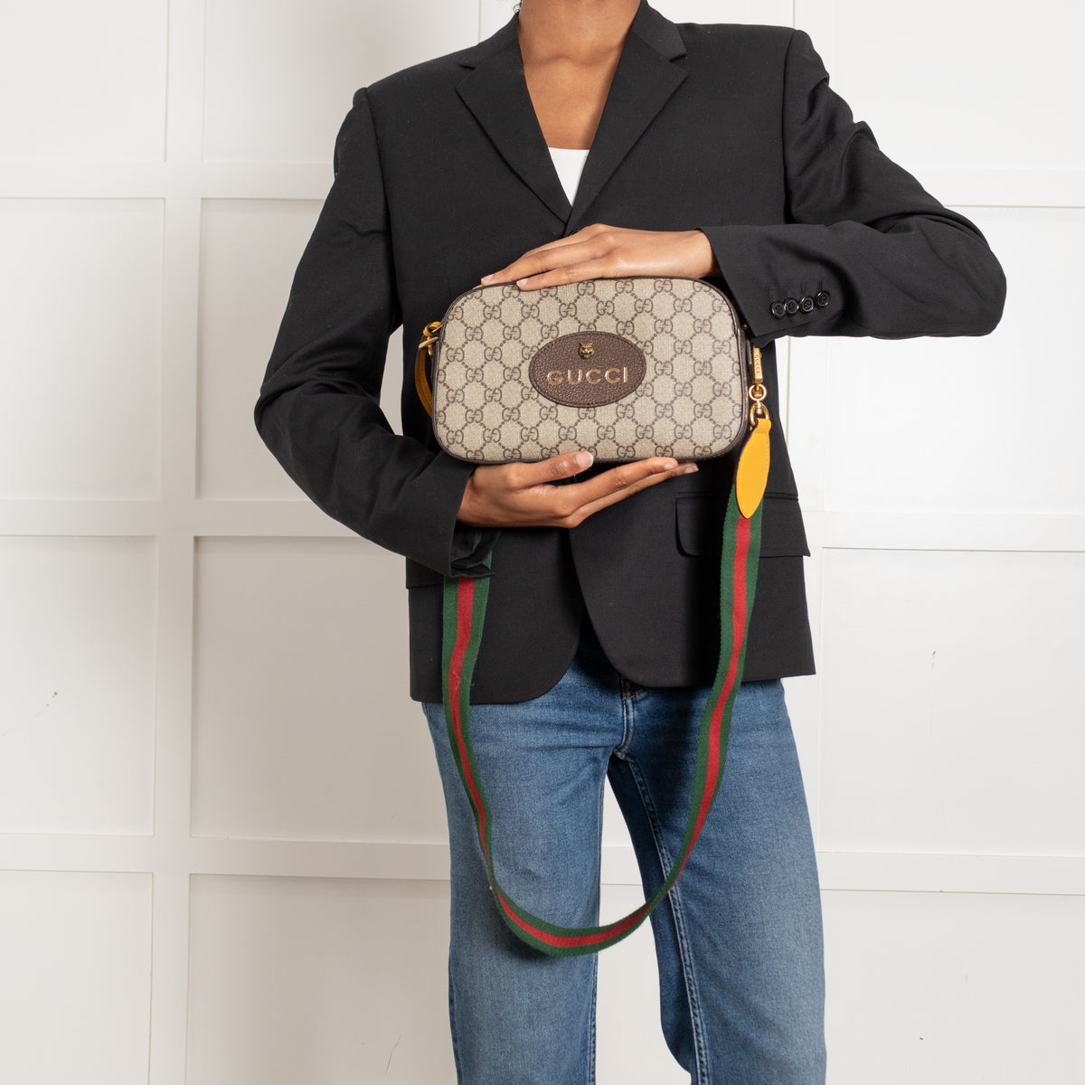 Gucci Brown GG Supreme Neo Vintage Camera Bag