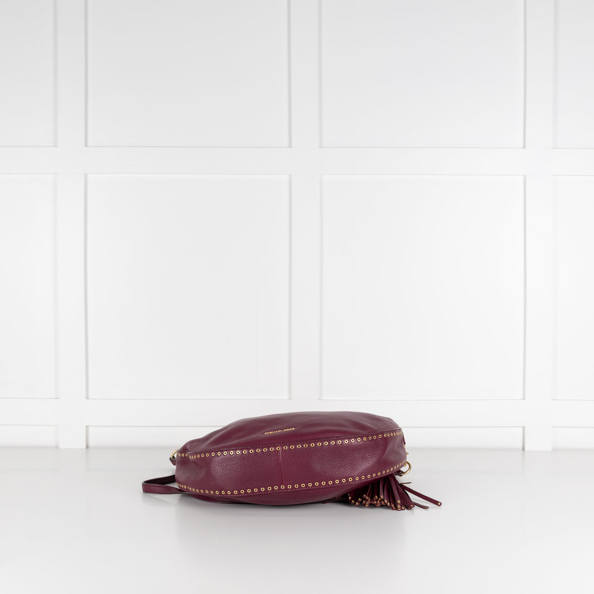Michael Kors Purple Leather Gold Eyelet Detail Shoulder Bag