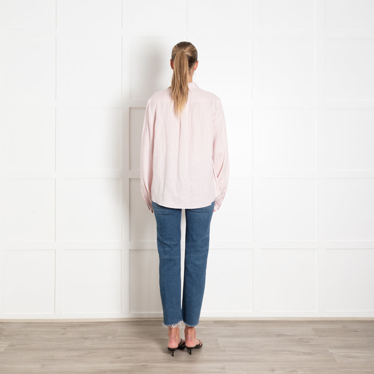 Gabriela Hearst Pink Linen Button Down Shirt