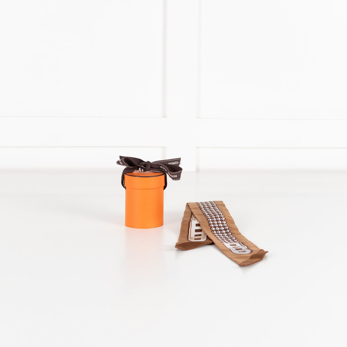 Hermes Brown Silk Le Tresor De Medor Twilly