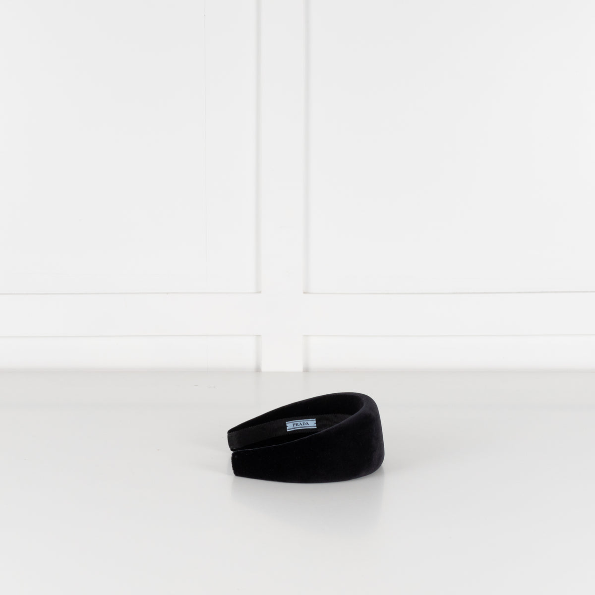 Prada Black Velvet Fabric Head Band