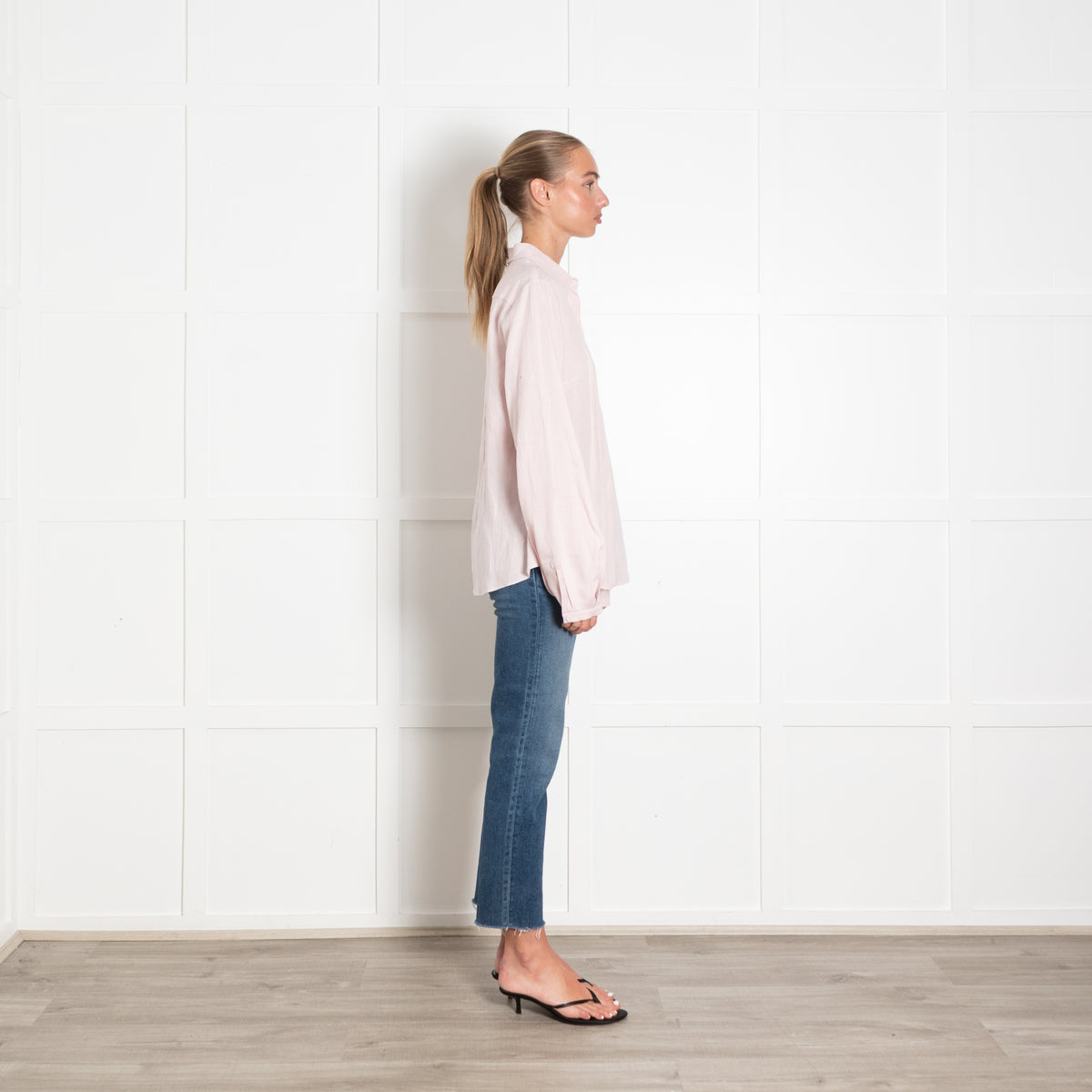 Gabriela Hearst Pink Linen Button Down Shirt