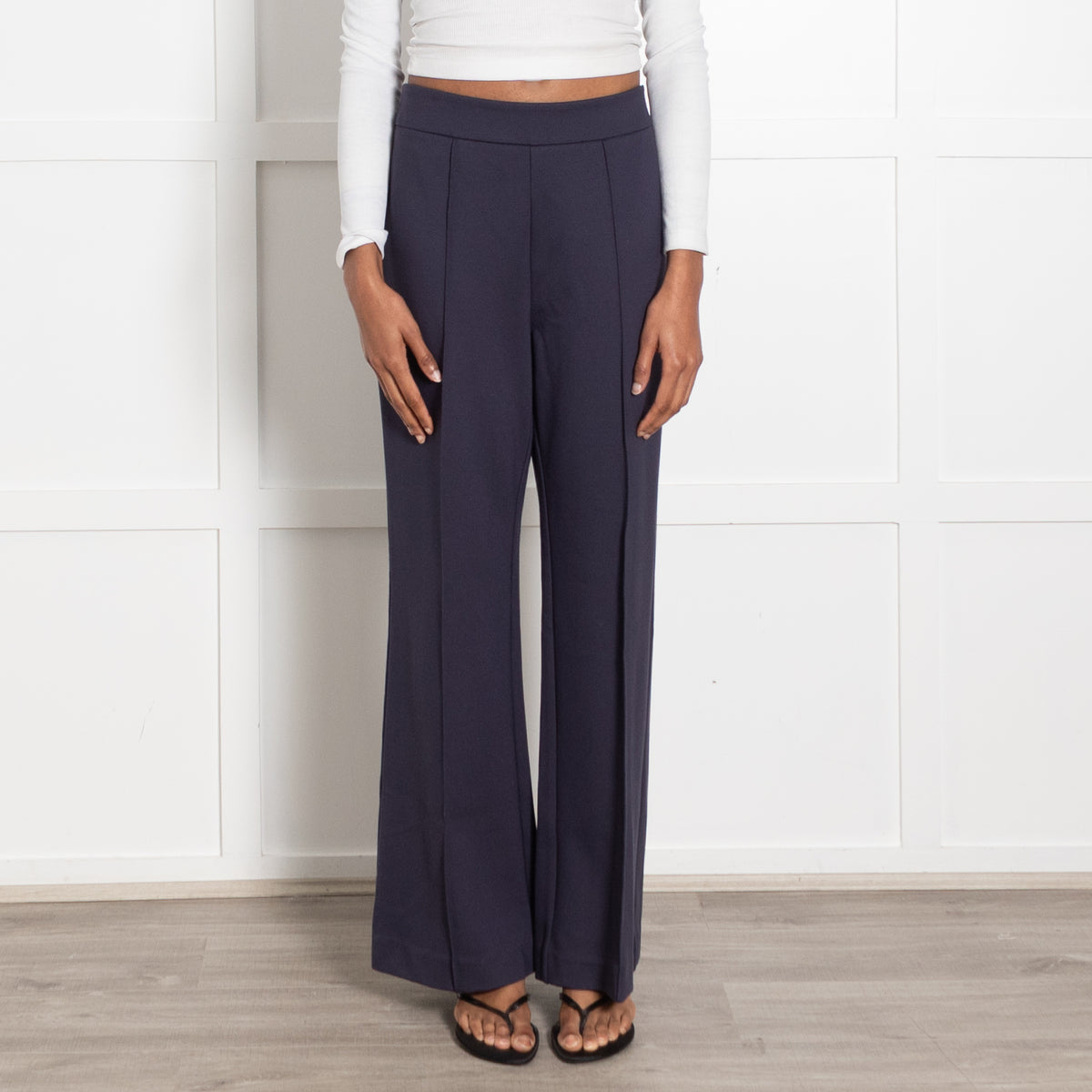 Staud Navy Stretch Trousers