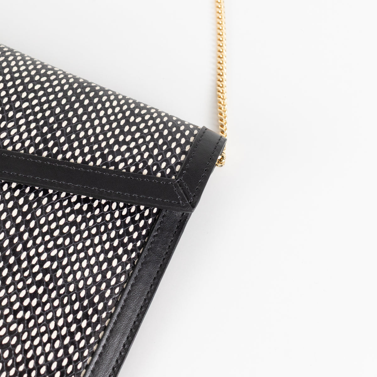 DeMellier Tokyo Embossed Black and White Clutch