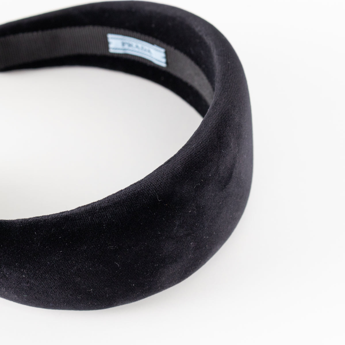 Prada Black Velvet Fabric Head Band