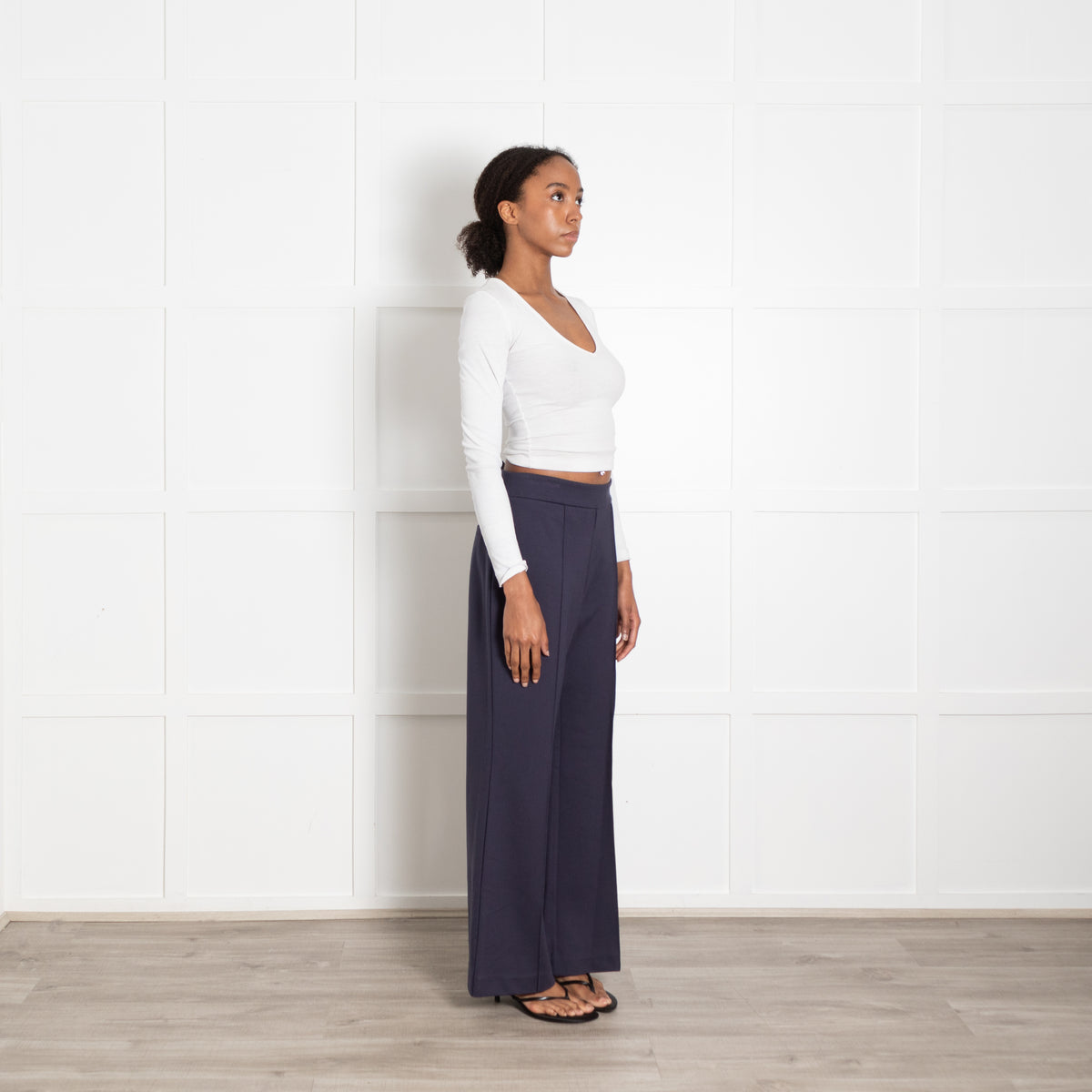 Staud Navy Stretch Trousers