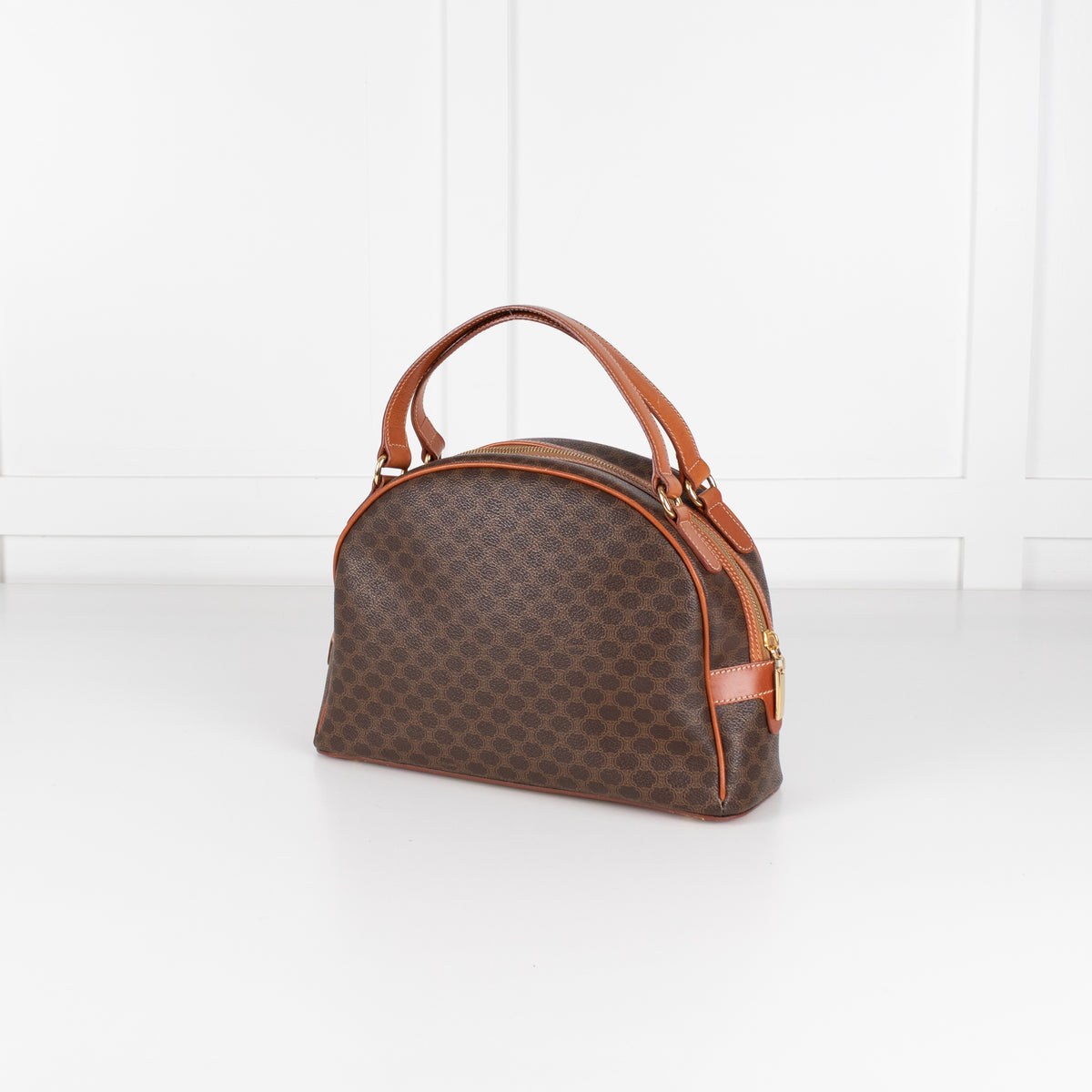 Celine Vintage Macadam Canvas Dome Handbag