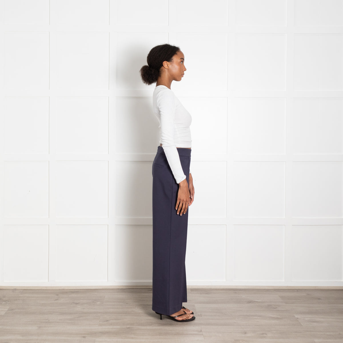 Staud Navy Stretch Trousers