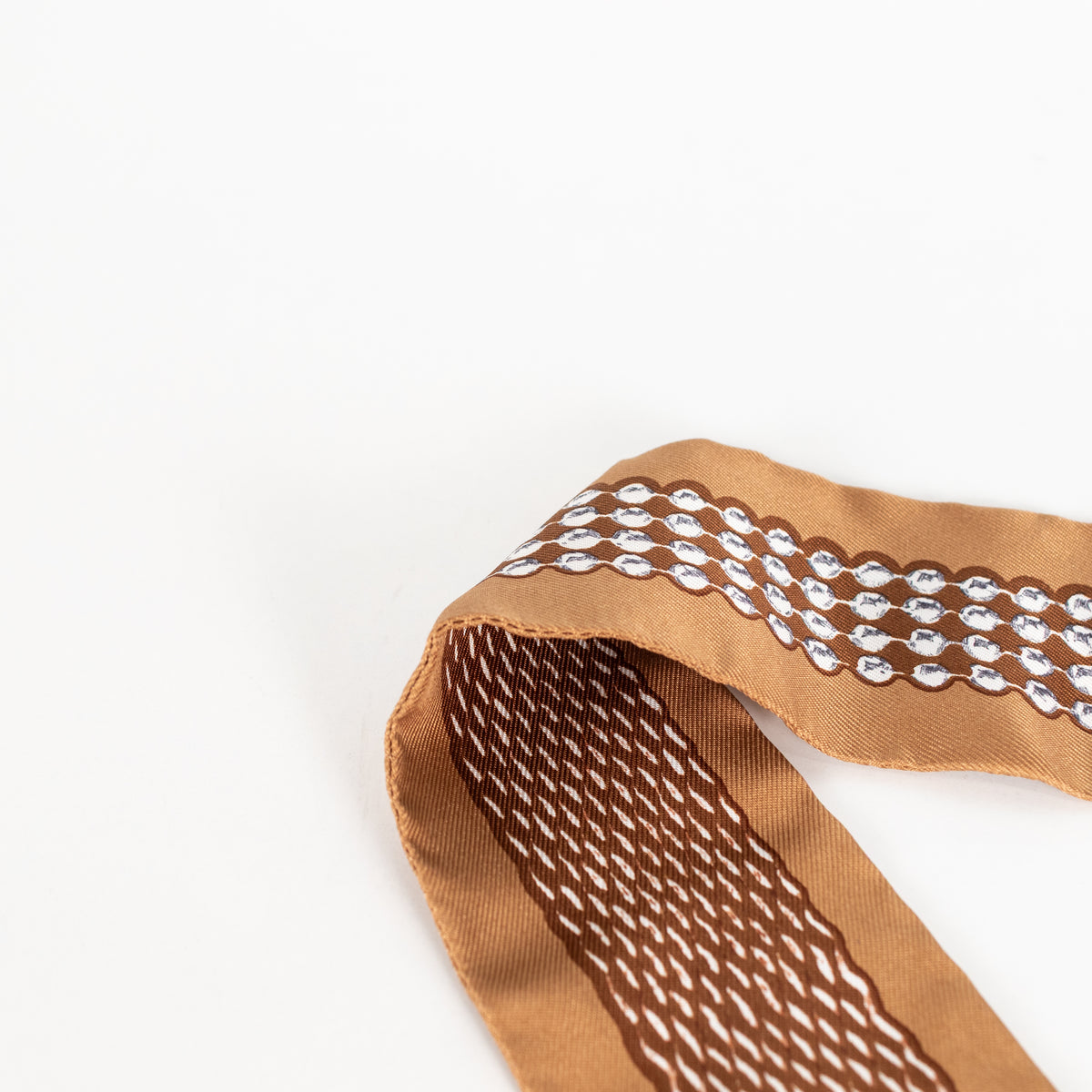 Hermes Brown Silk Le Tresor De Medor Twilly