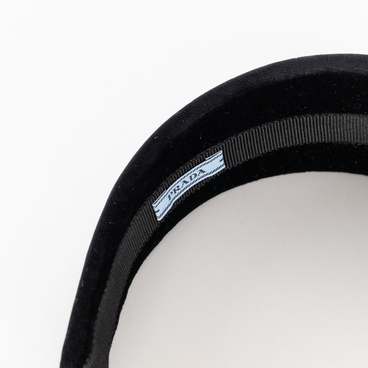 Prada Black Velvet Fabric Head Band