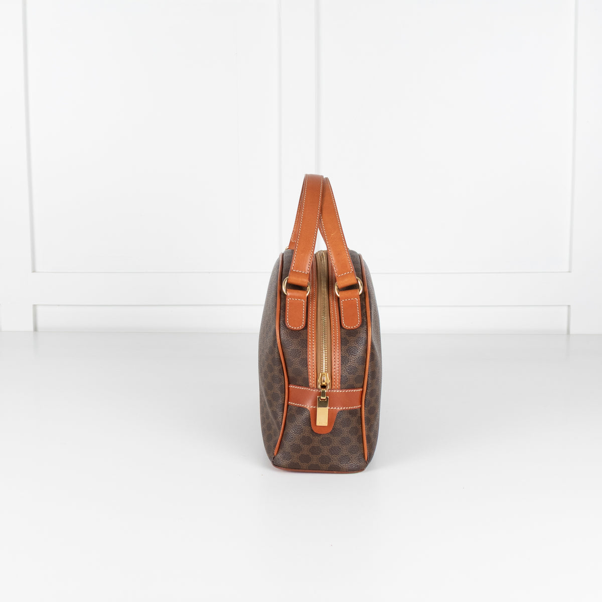 Celine Vintage Macadam Canvas Dome Handbag