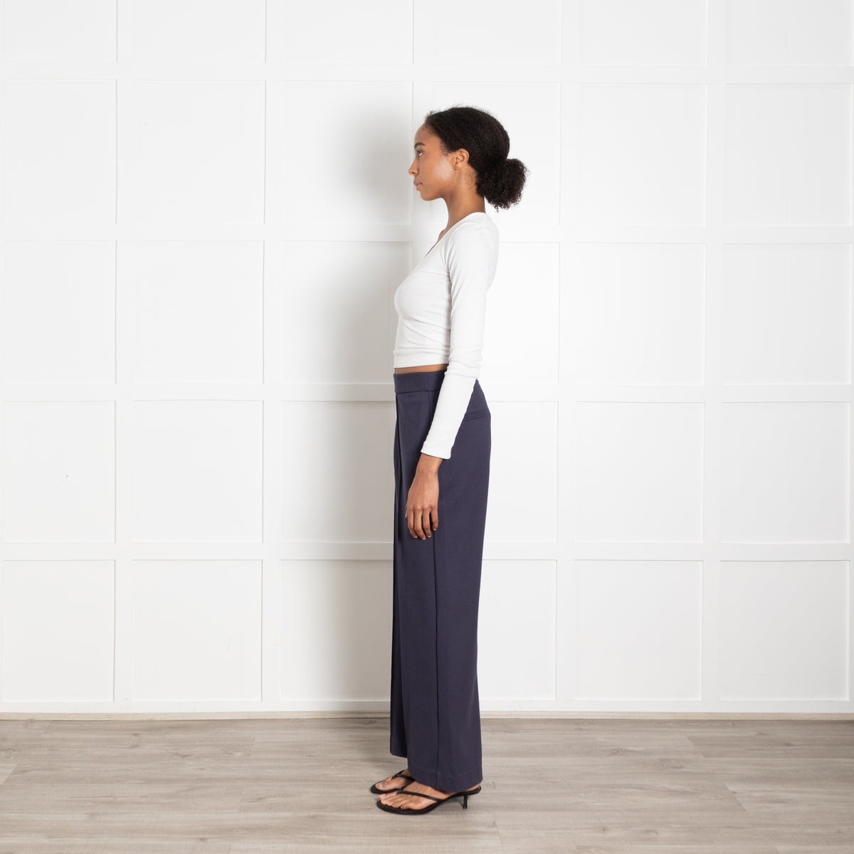 Staud Navy Stretch Trousers