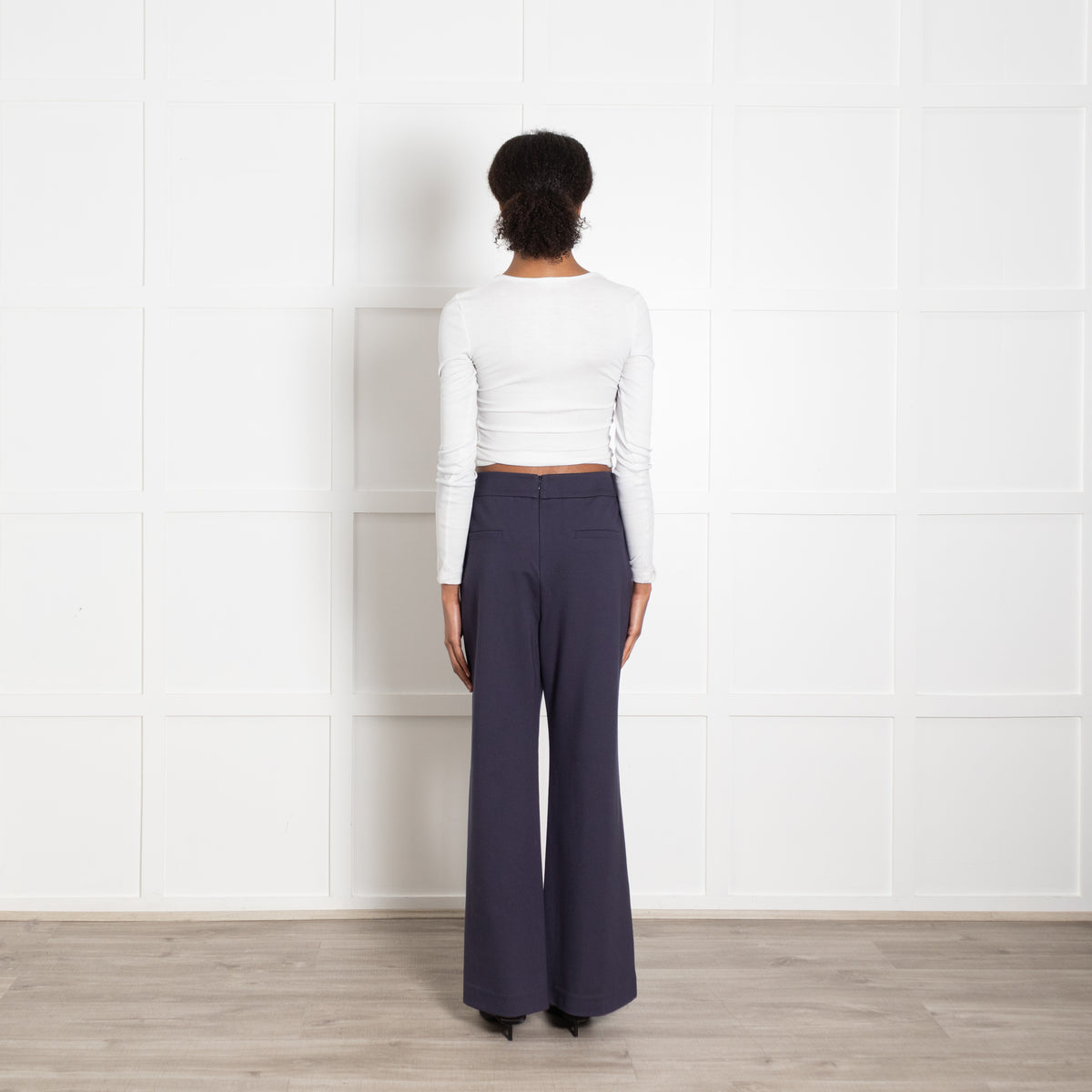 Staud Navy Stretch Trousers