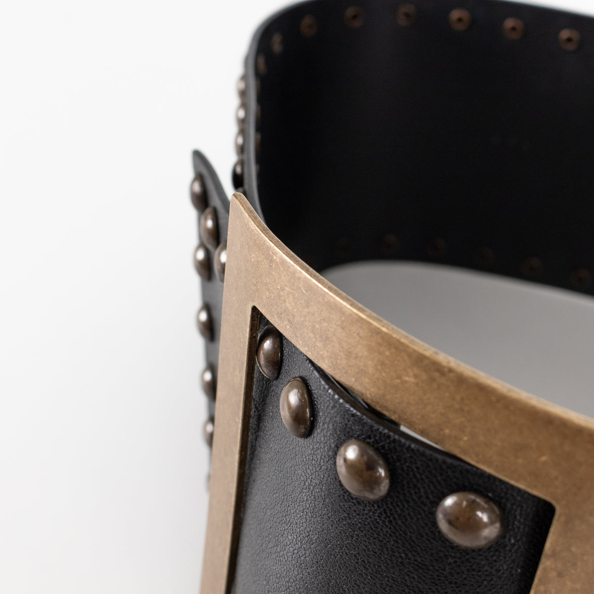Philosophy Black Jumbo Buckle Studded leather Belt