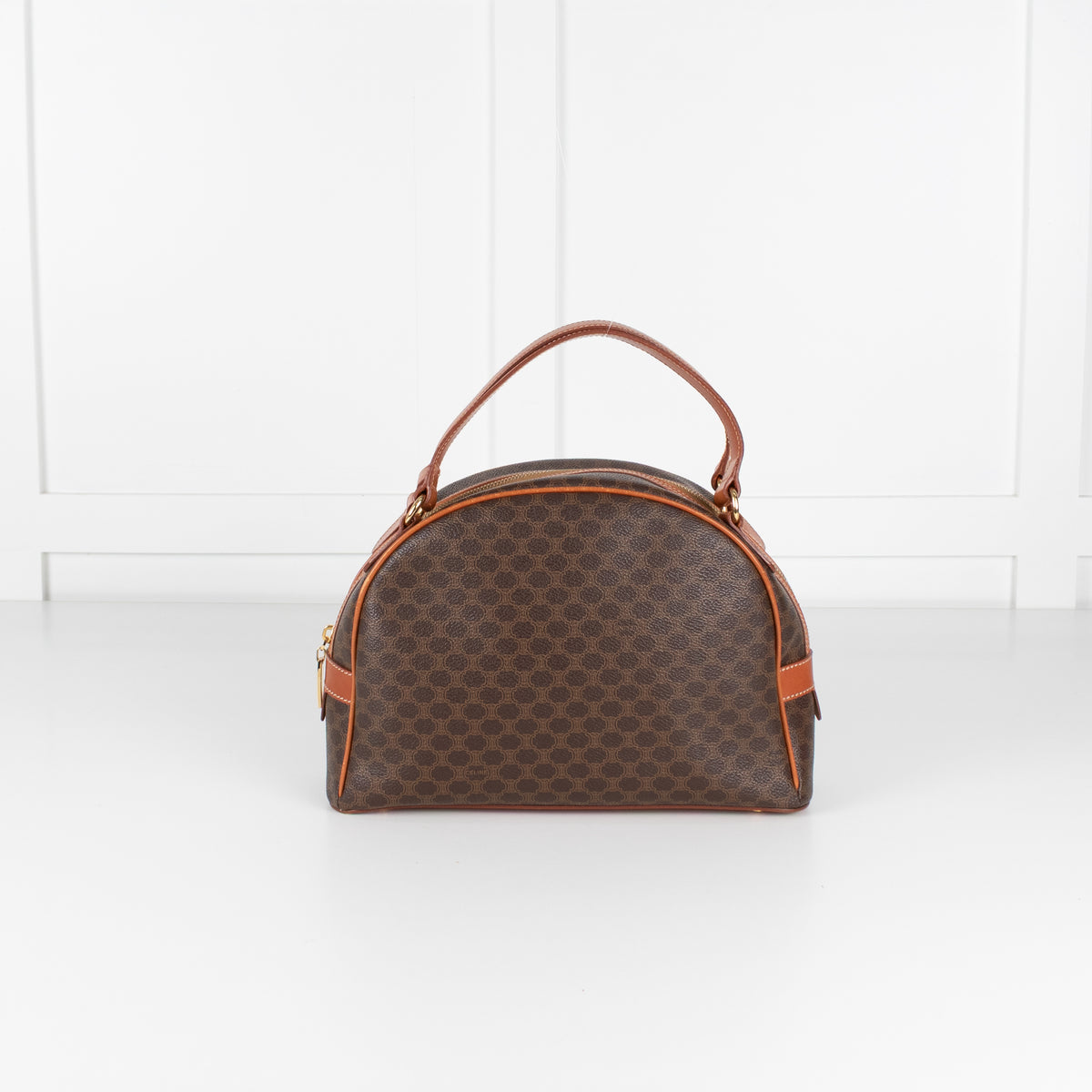 Celine Vintage Macadam Canvas Dome Handbag