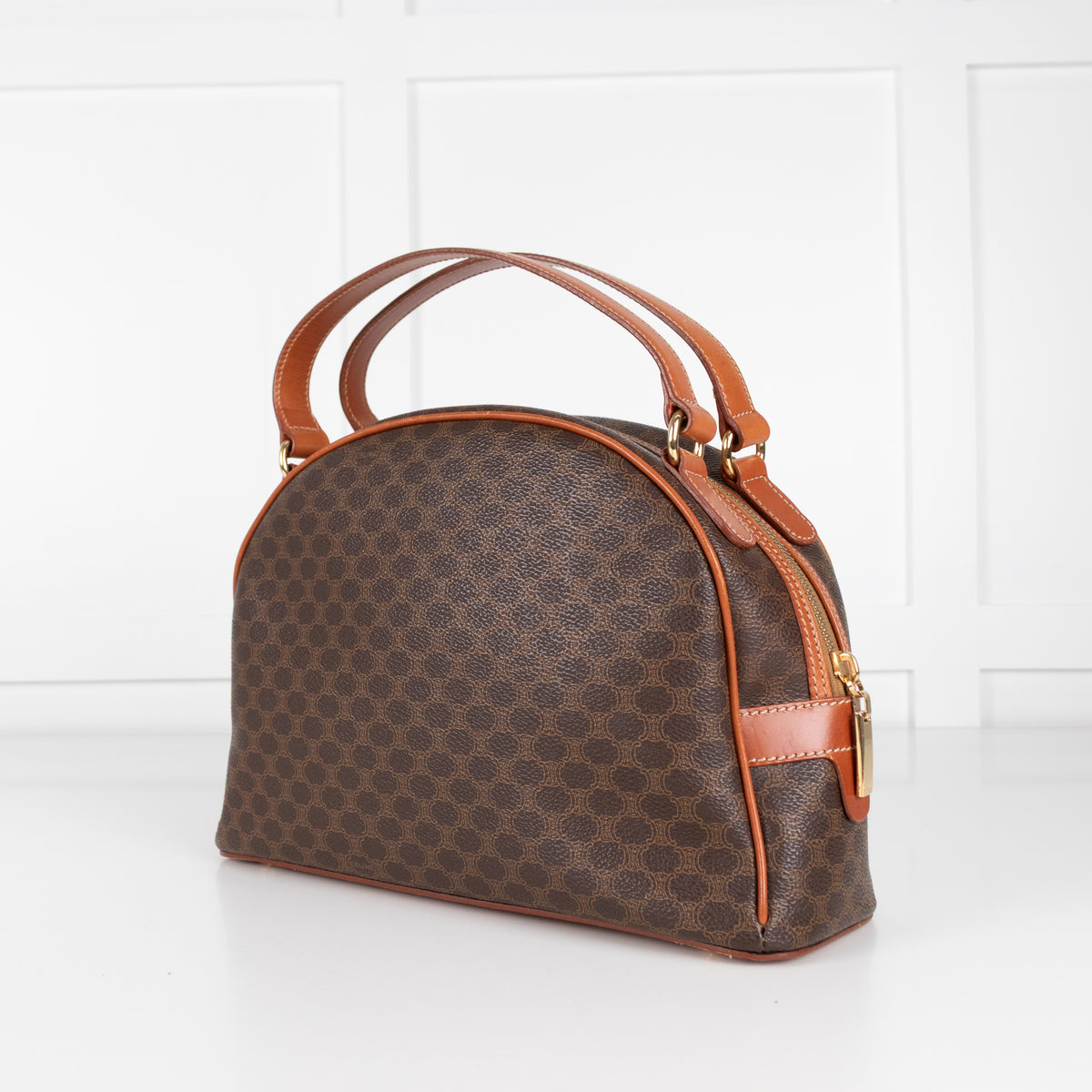 Celine Vintage Macadam Canvas Dome Handbag