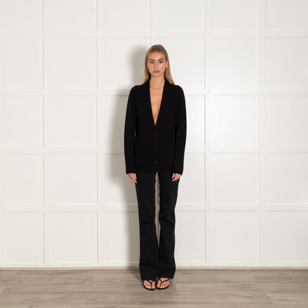 Dorothee Schumacher Black Wool And Cashmere Blend Cardigan