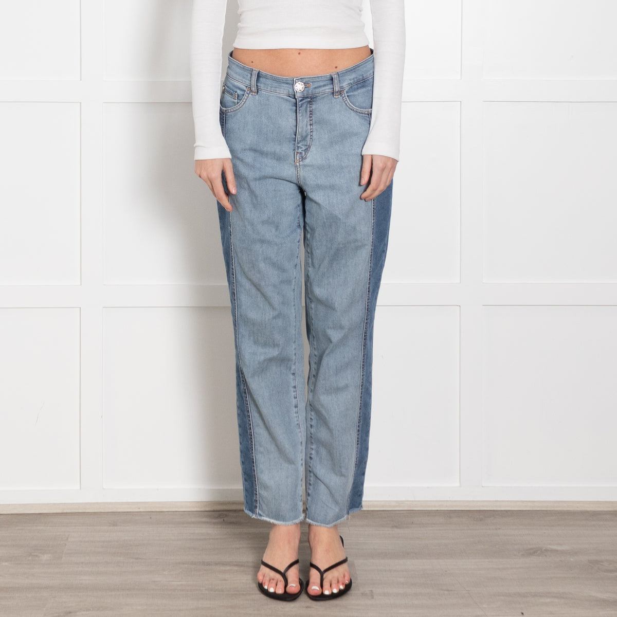 Marc Cain Two Tone Denim Straight Leg Jeans