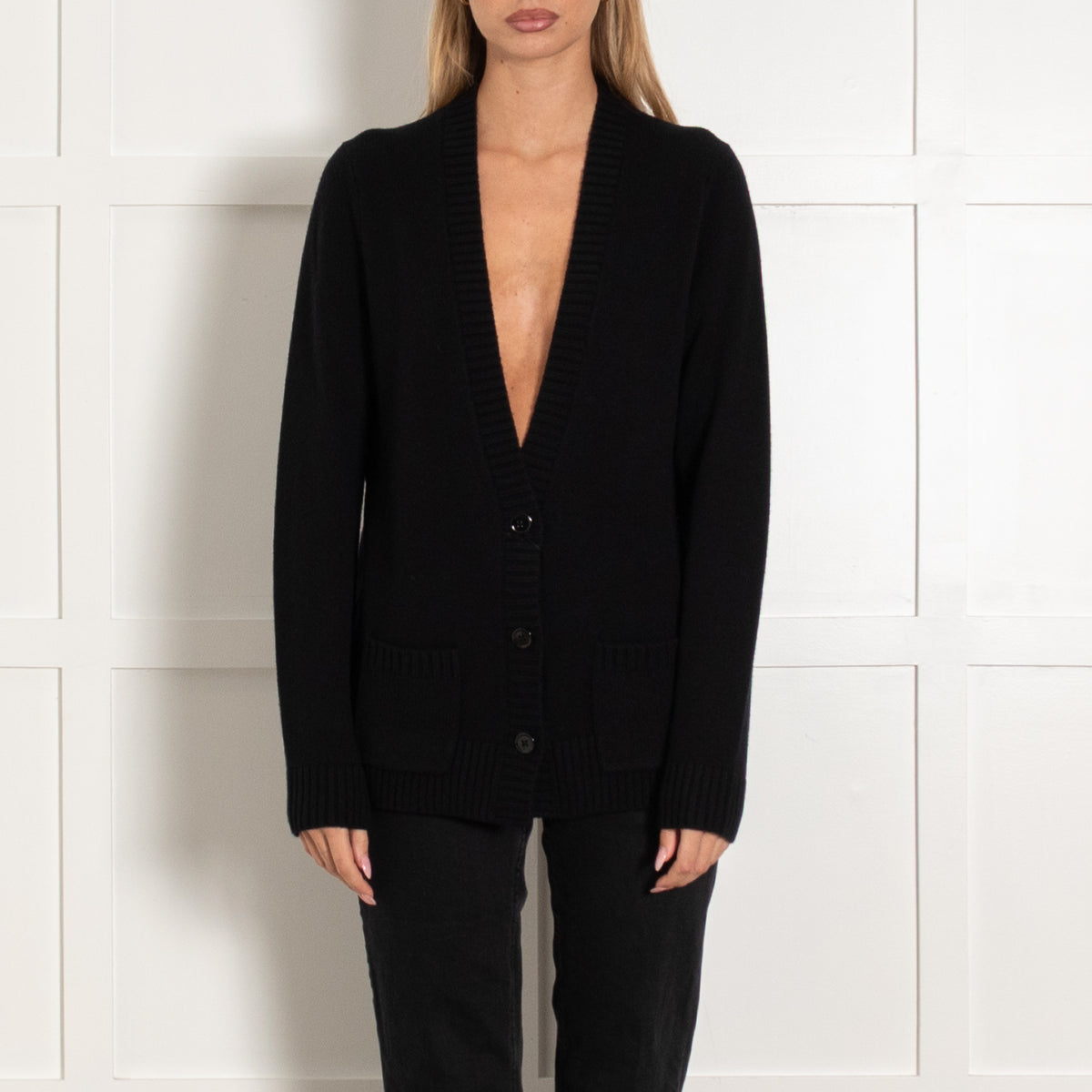 Dorothee Schumacher Black Wool And Cashmere Blend Cardigan