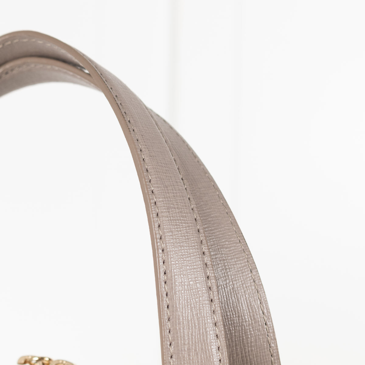 Furla Taupe Top Handle Bag With Detachable Strap